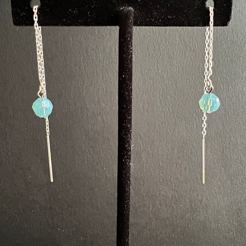 Silver Threader Earrings. - image 4